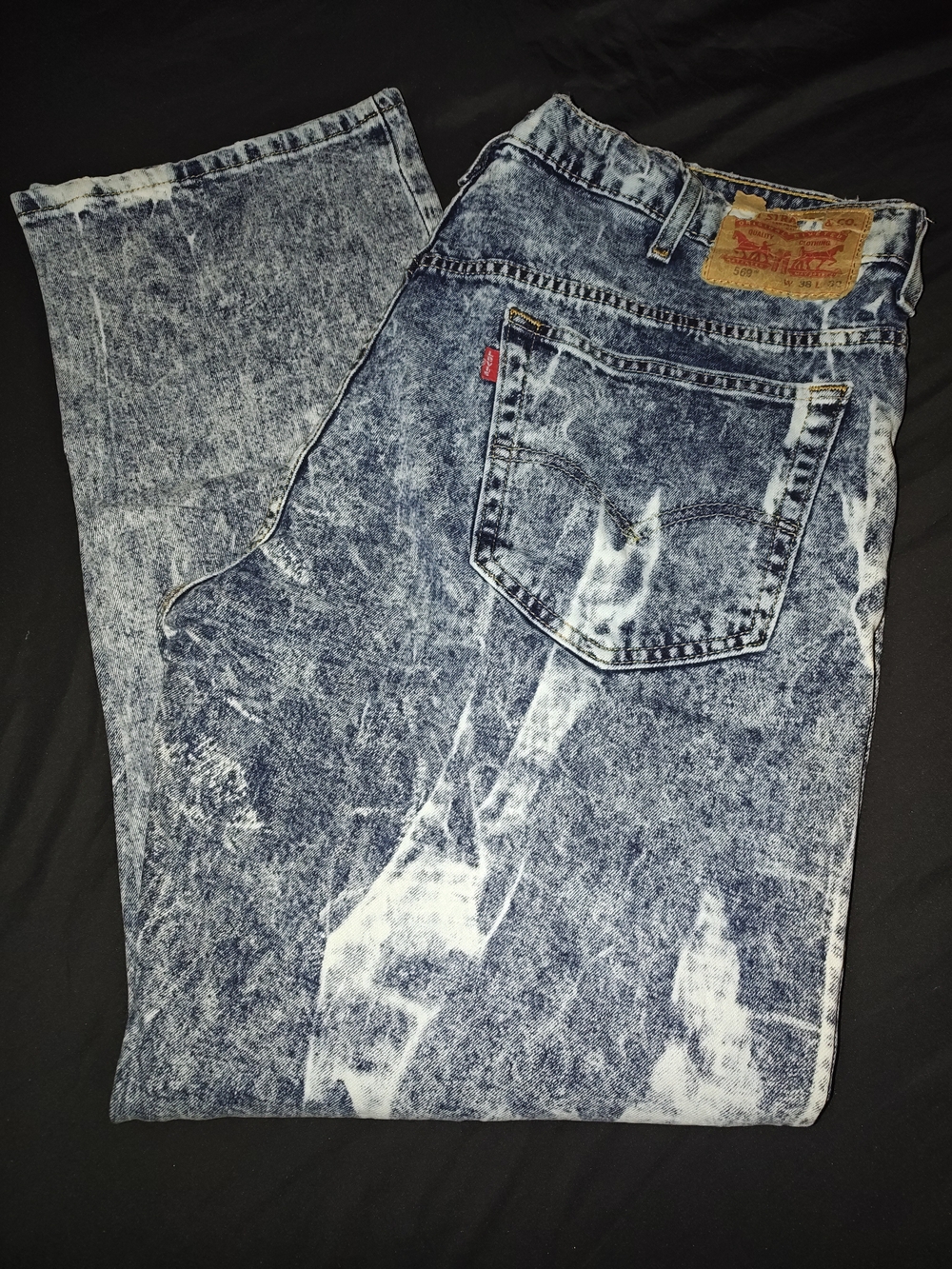 Levi's Men's Acid Wash Blue Jeans